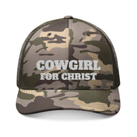 Cowgirl for Christ Camouflage Trucker Hat
