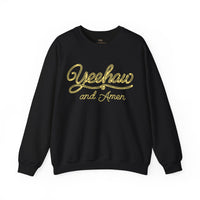 Yellow Font Yeehaw Amen Sweatshirt