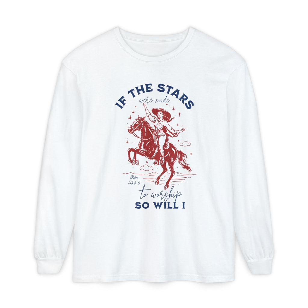 Vintage Cowgirl Stars Worship Long Sleeve