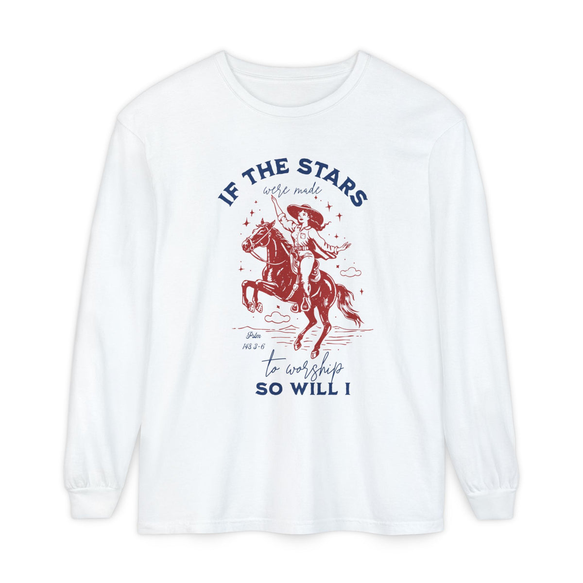 Vintage Cowgirl Stars Worship Long Sleeve