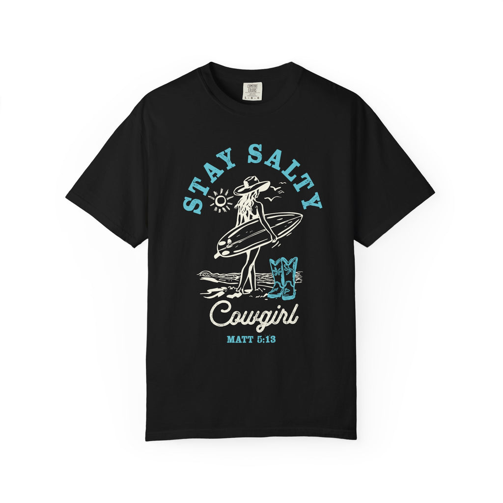Retro Salty Beach Cowgirl Shirt