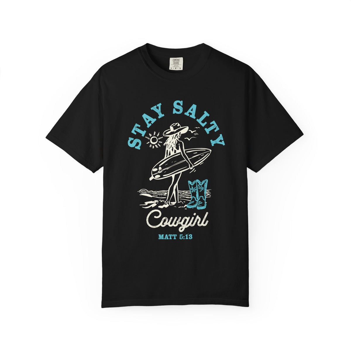 Retro Salty Beach Cowgirl Shirt
