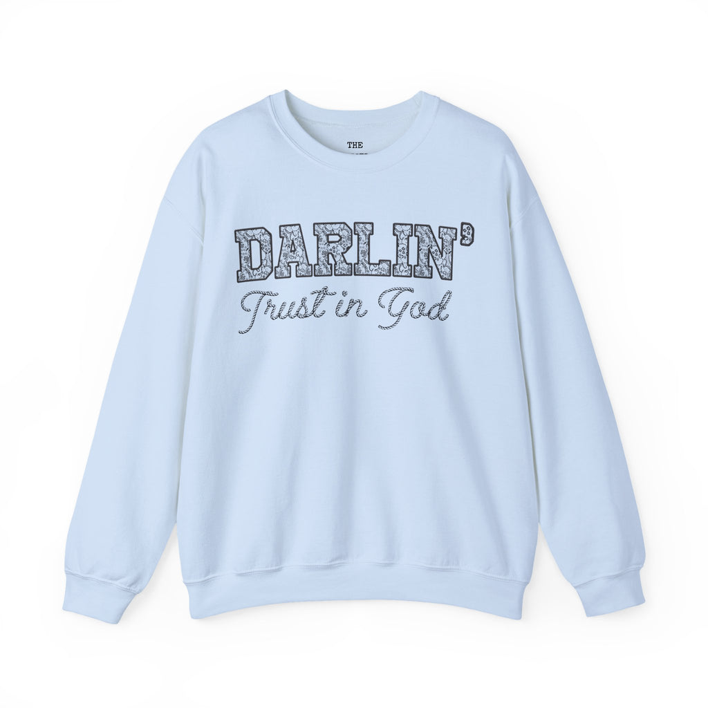 Lace Font Trust in God Sweatshirt