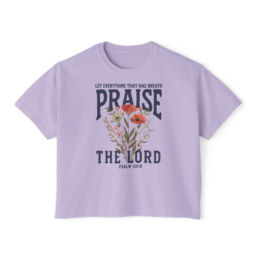 Flower Praise The Lord Boxy Tee
