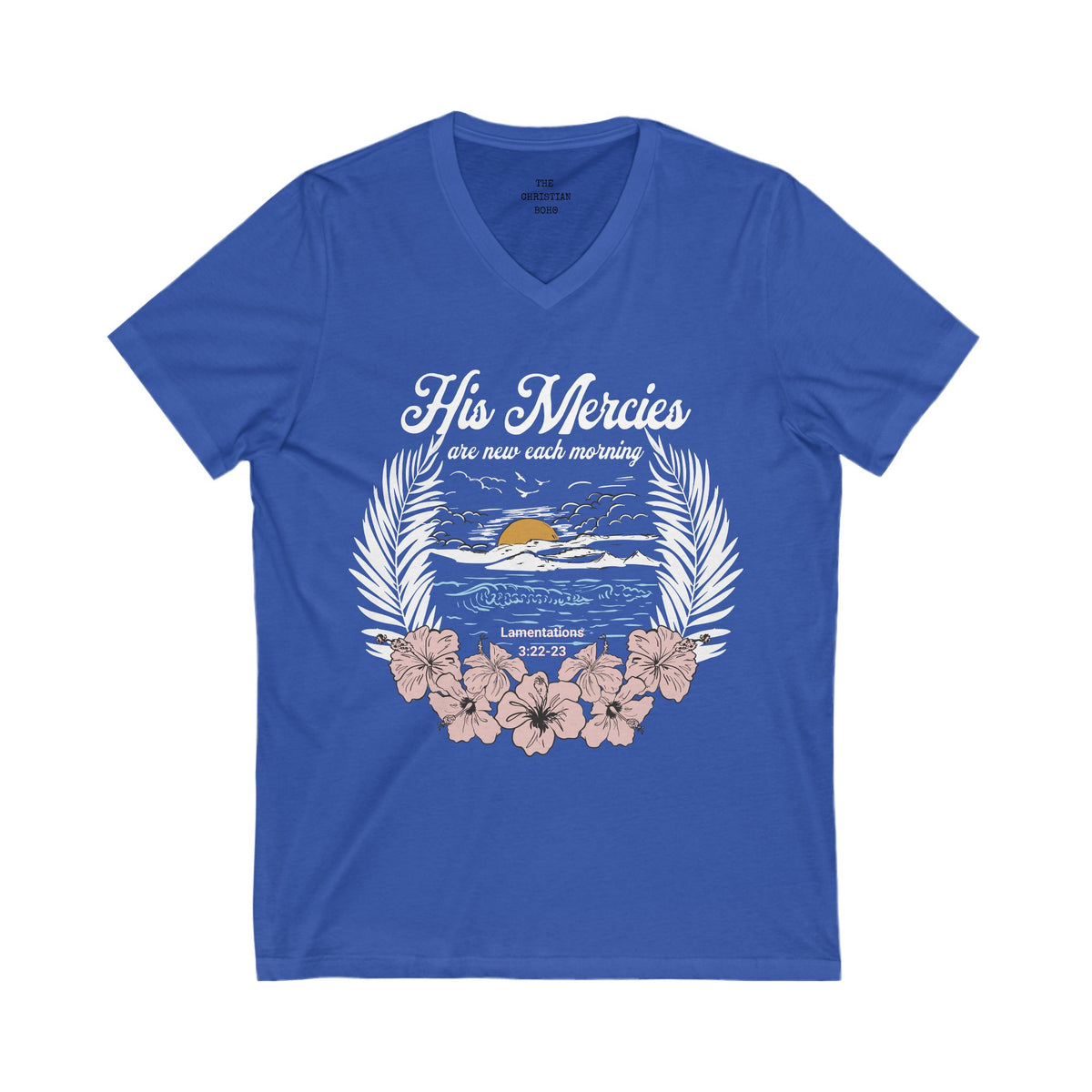 Beach His Mercies V Neck