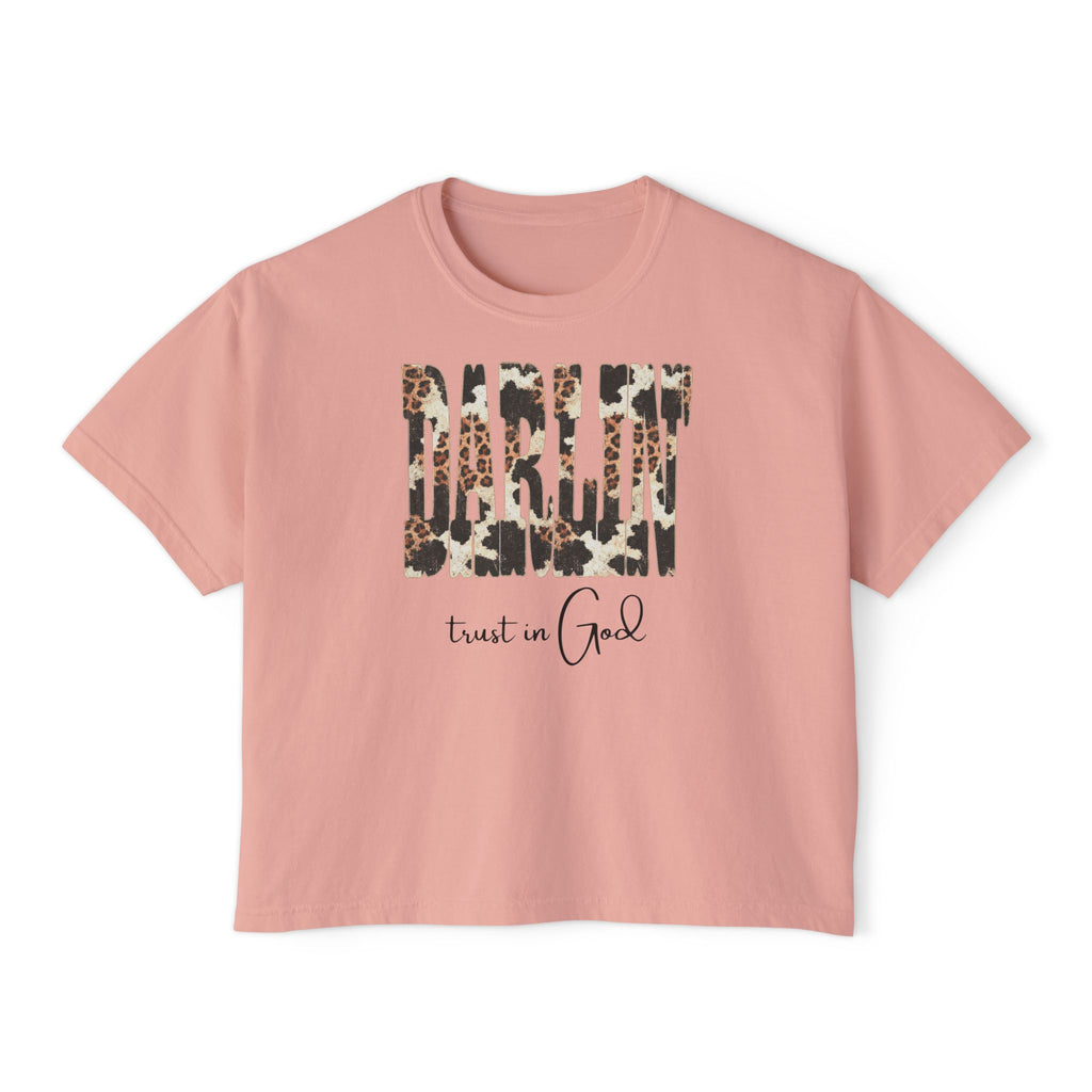 Camo Leopard Font Darlin' Boxy Tee