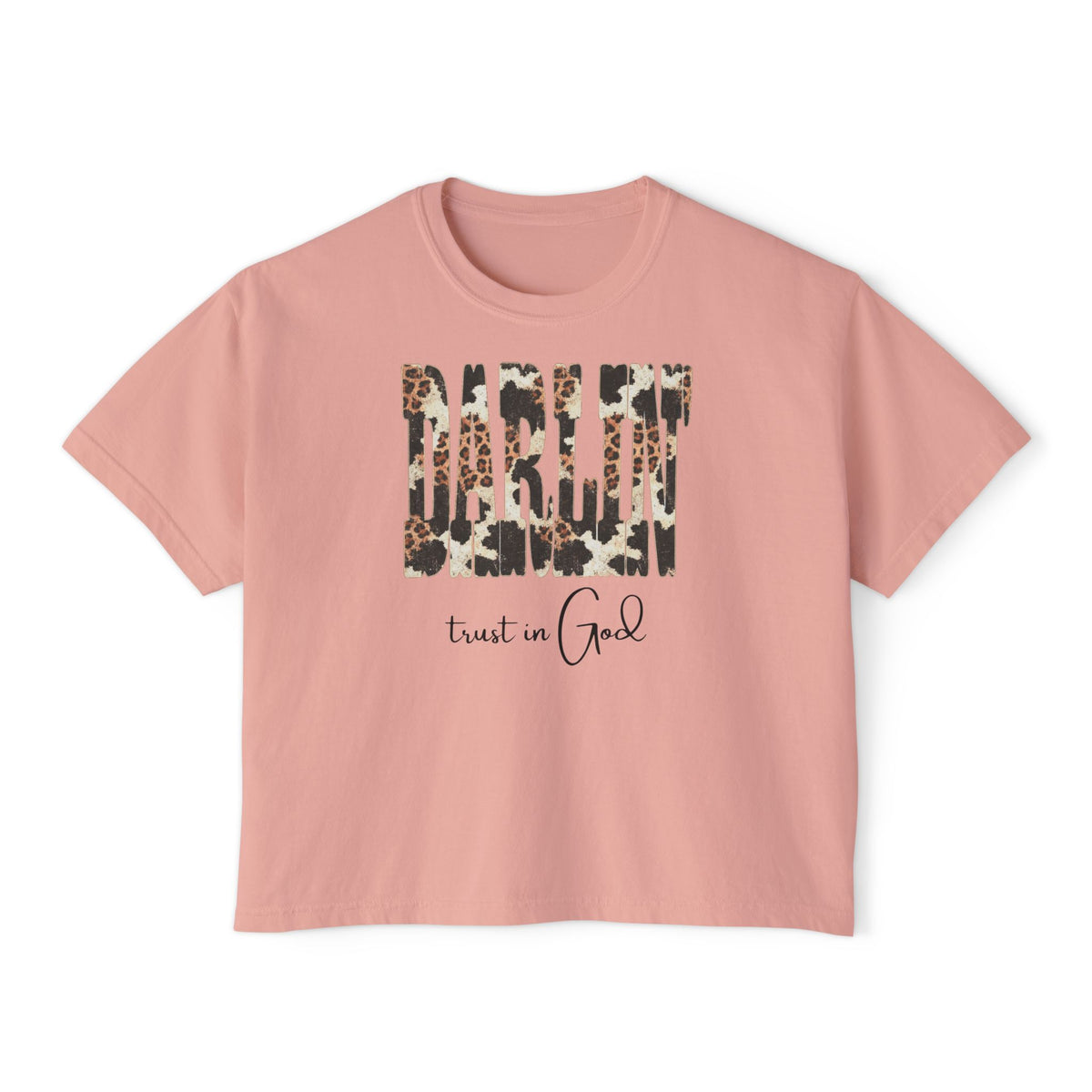 Camo Leopard Font Darlin' Boxy Tee