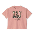 Camo Leopard Font Darlin' Boxy Tee