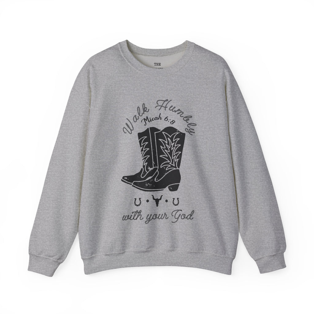 Walk Humbly Rope Font Sweatshirt