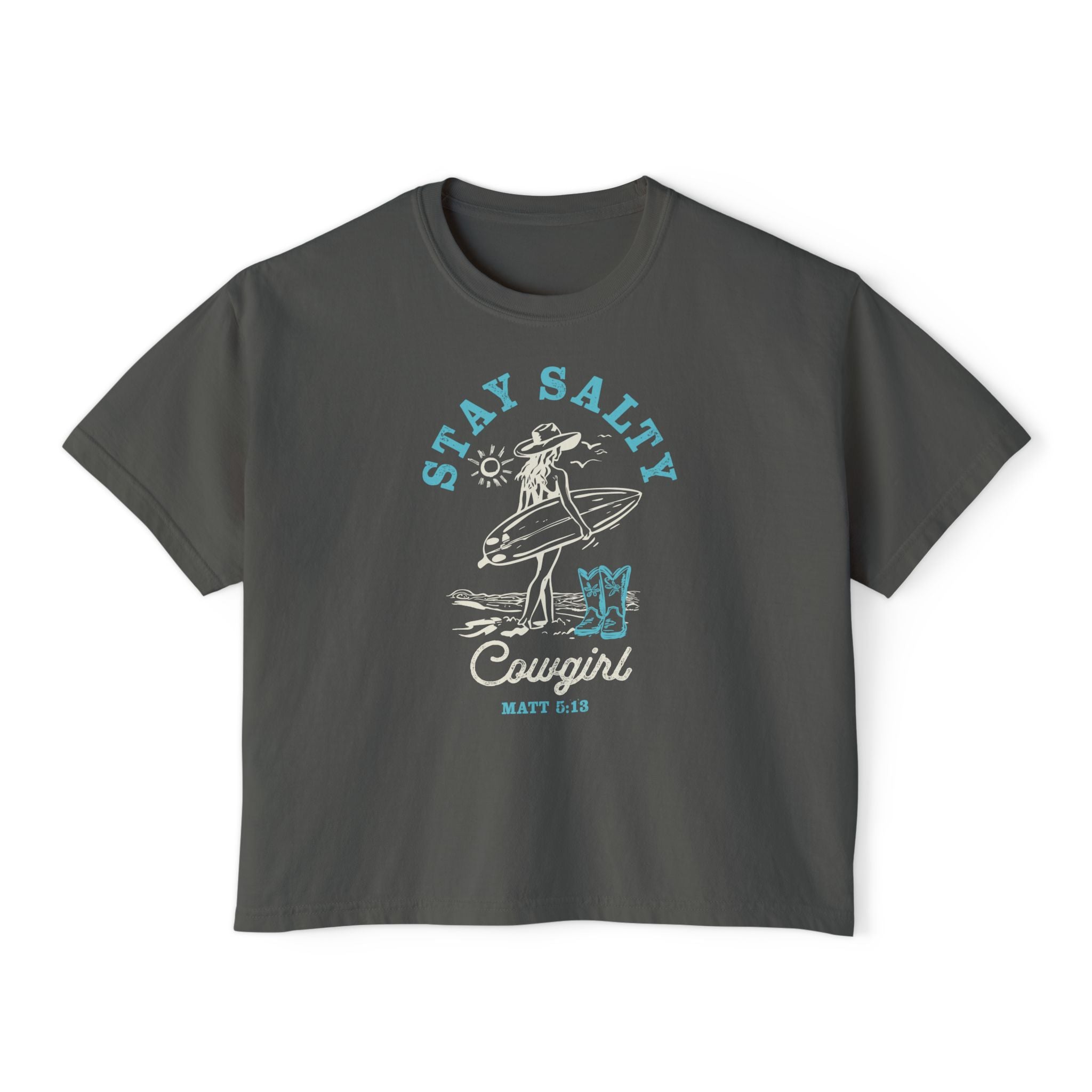 Retro Cowgirl Beach Boxy Tee