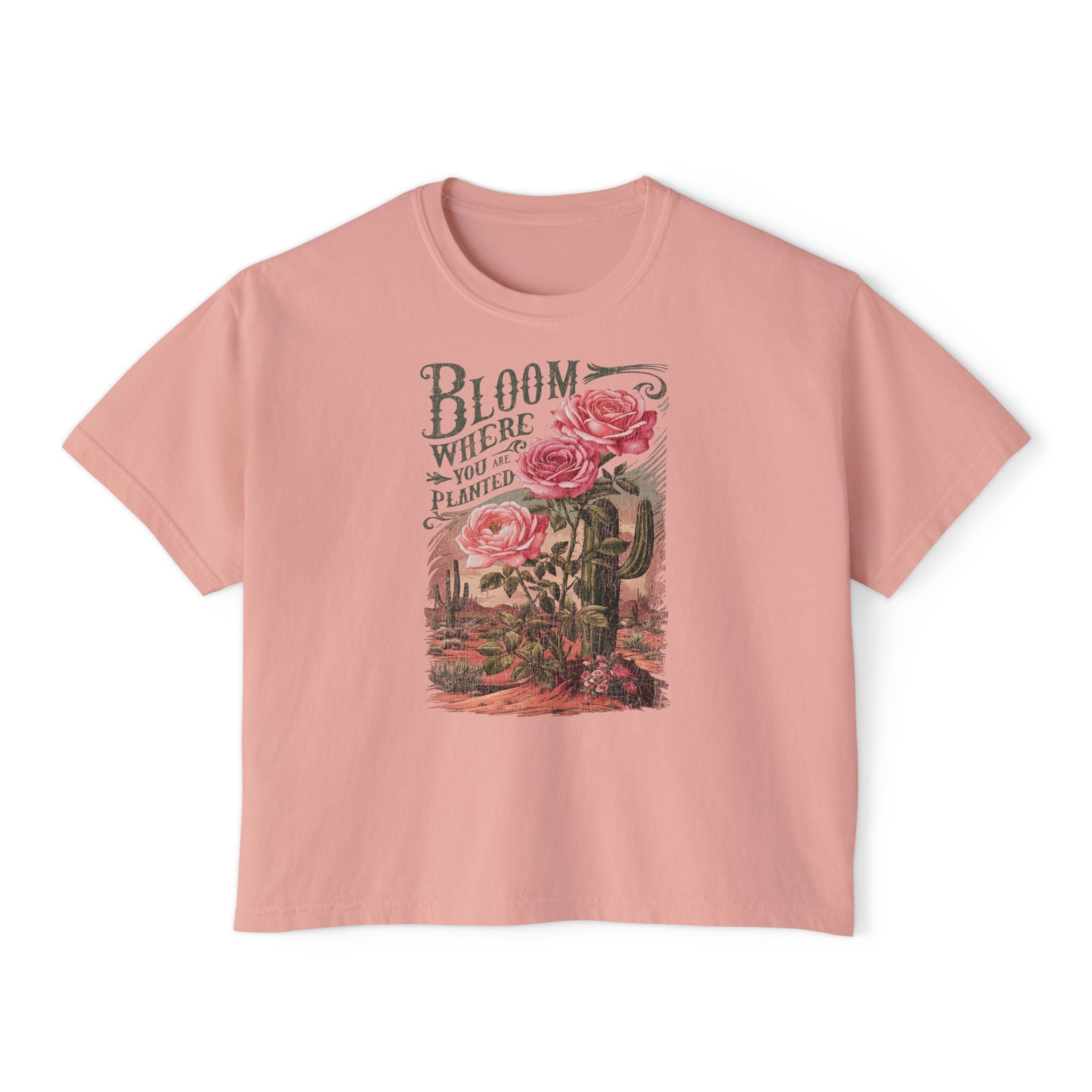 Bloom Where You Are Planted Boxy Tee