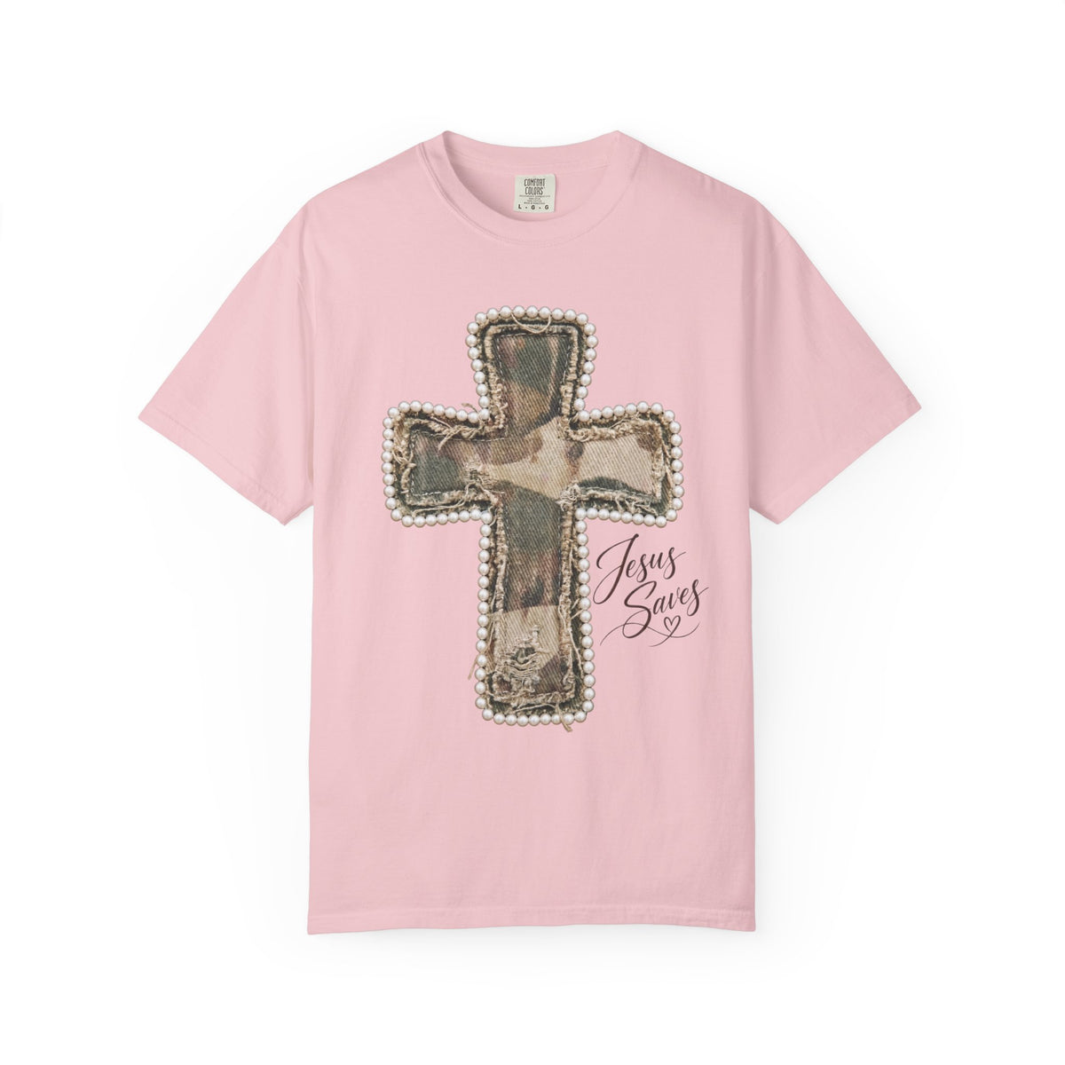 Jesus Saves Pearl Camo Patch Shirt