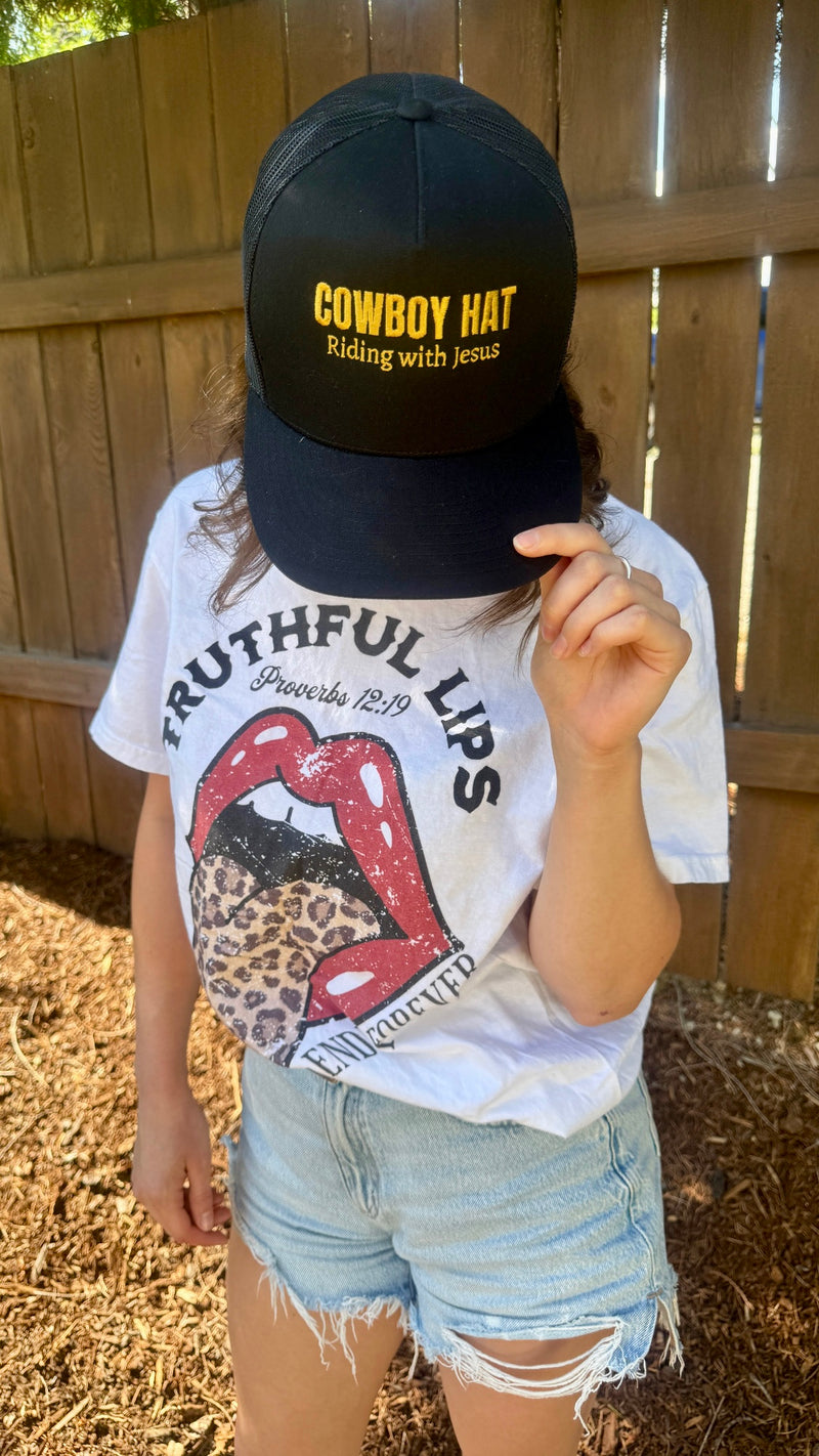 Riding With Jesus Trucker Hat