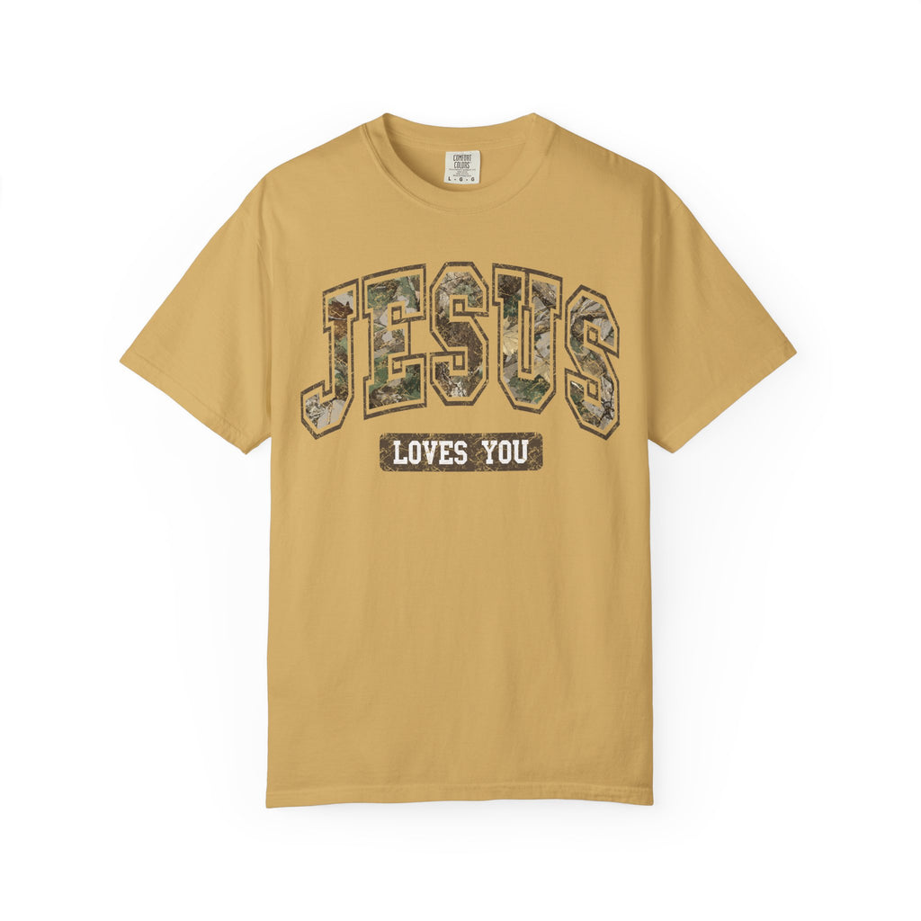 Camo Jesus Loves You Shirt