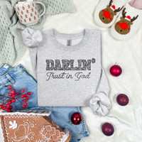 Lace Font Trust in God Sweatshirt