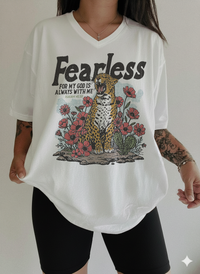 Vintage Fearless Tiger V Neck