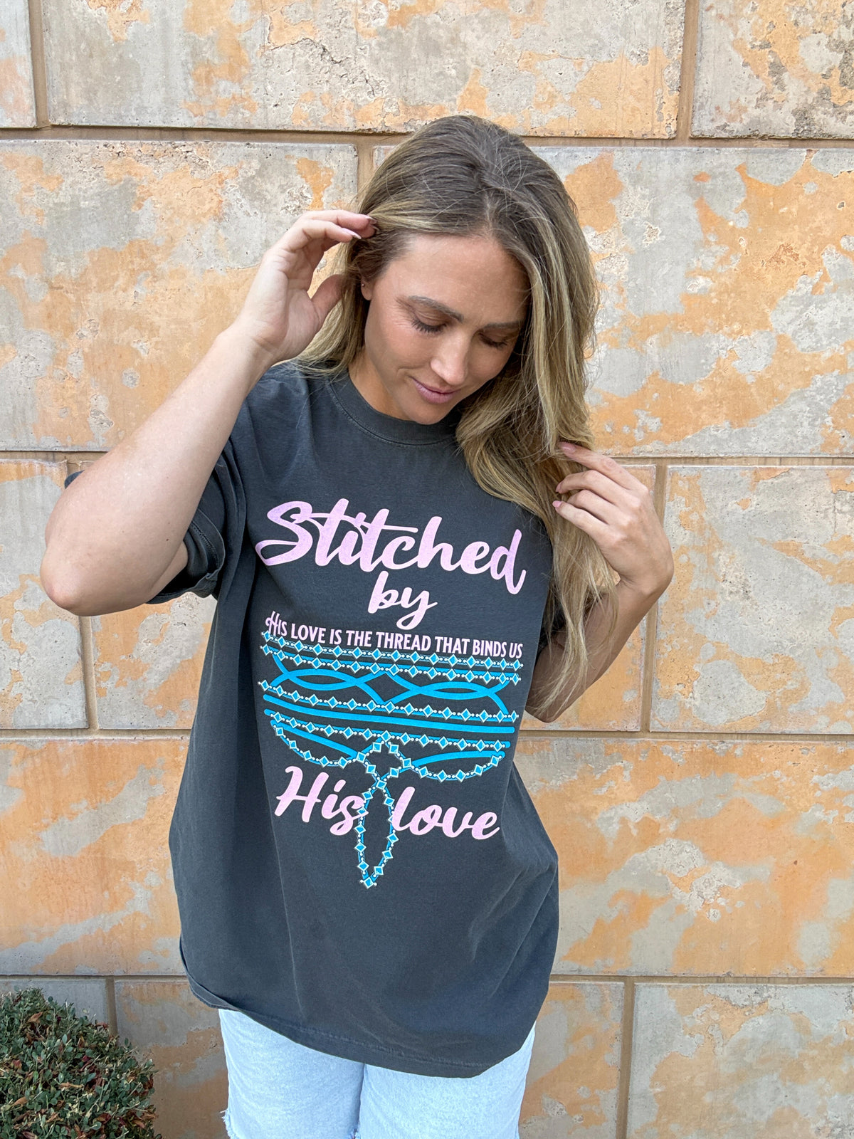 Western Stitched By His Love Shirt