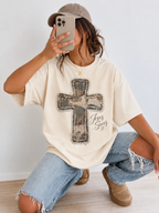 Jesus Saves Pearl Camo Patch Shirt
