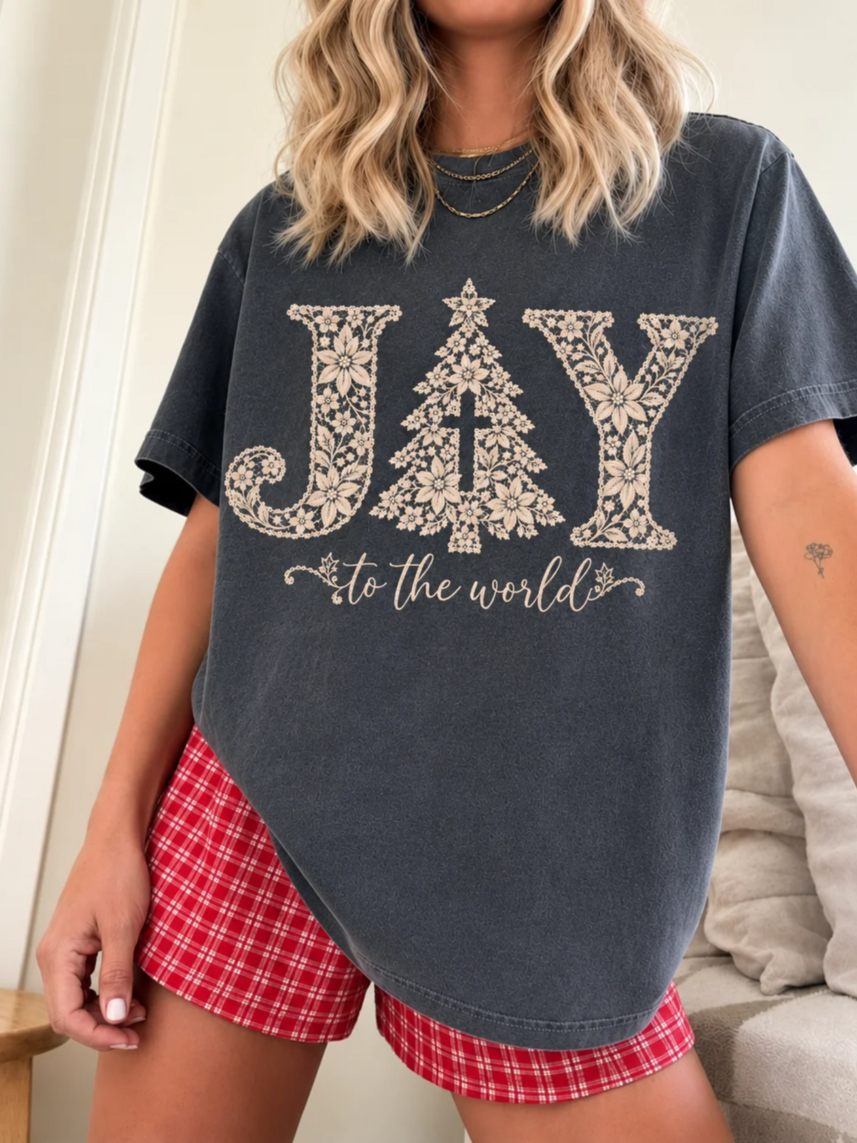 Lace Joy Christmas Shirt