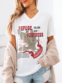 Refuge and Fortress V Neck