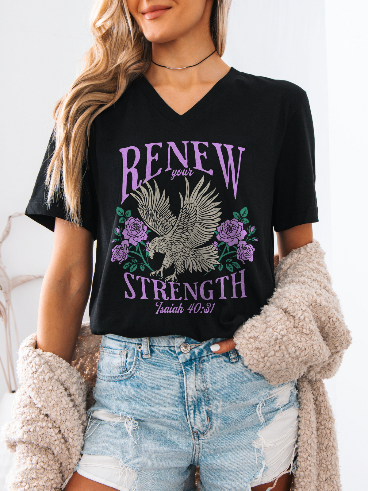 Eagle Renew Your Strength V Neck