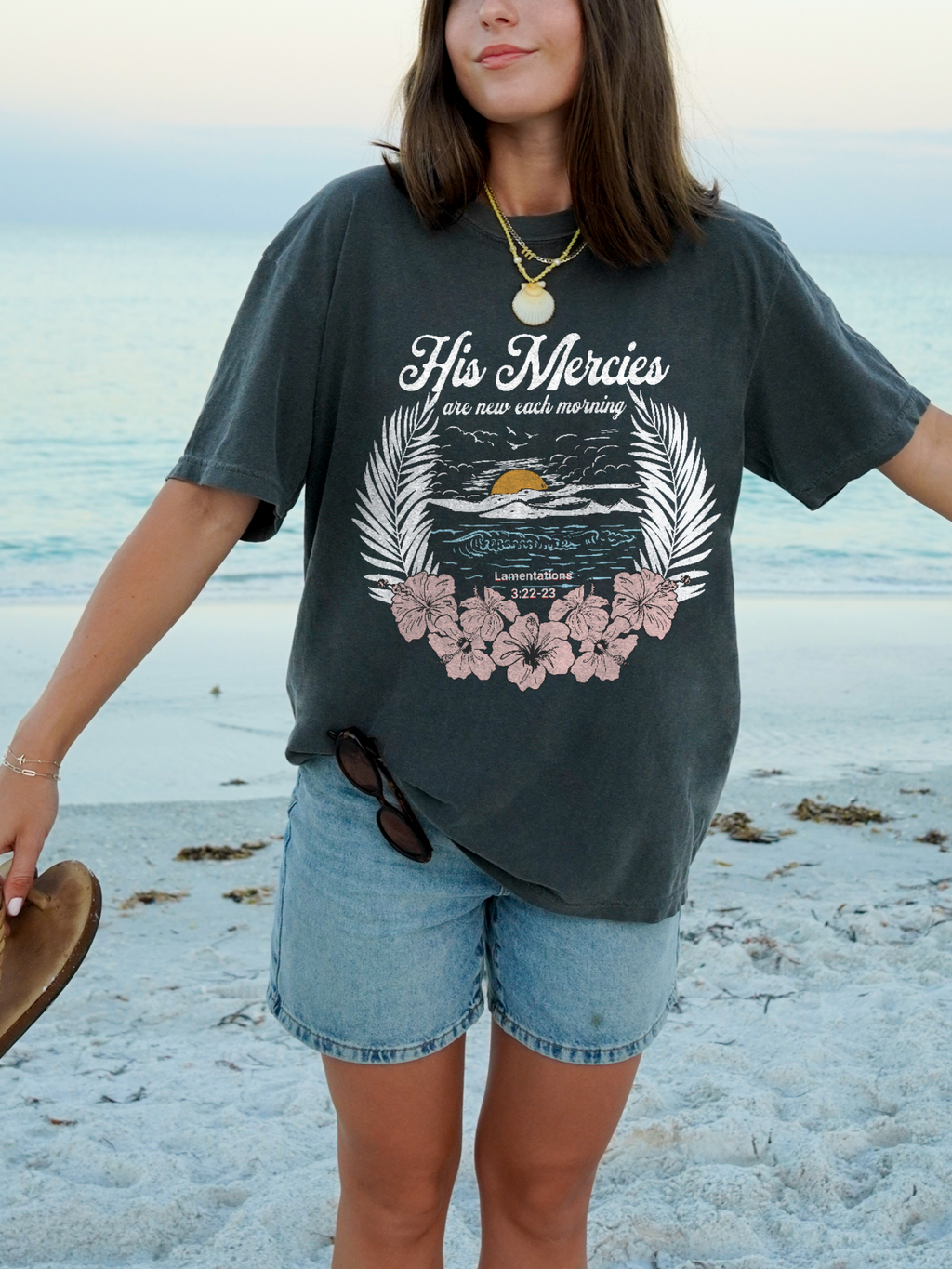 Beach His Mercies Shirt