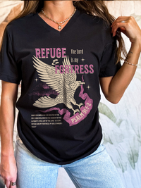 Refuge and Fortress V Neck