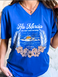 Beach His Mercies V Neck