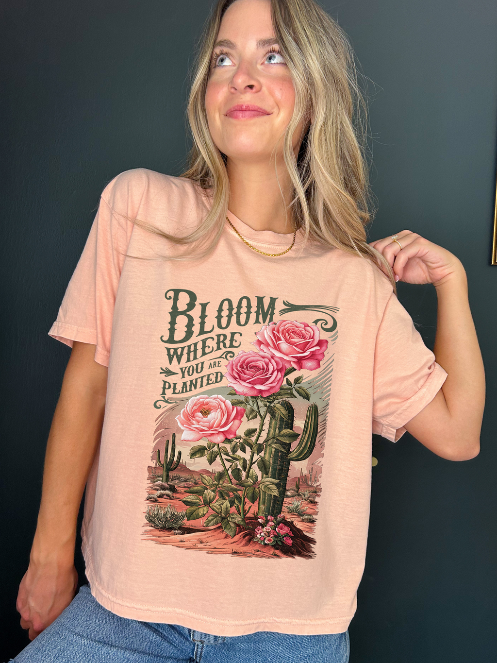 Bloom Where You Are Planted Boxy Tee