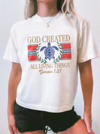 Beach Varsity God Created Boxy Tee
