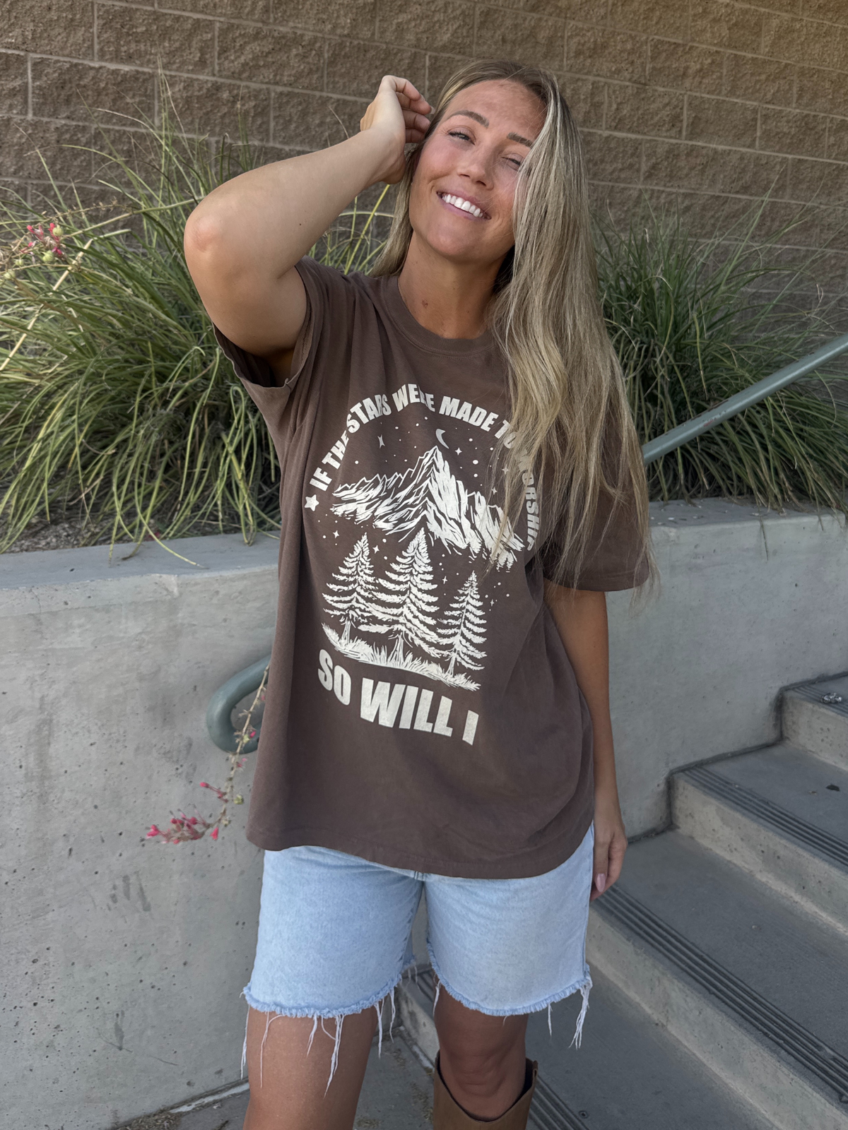 Yellow Print Stars Nature Shirt