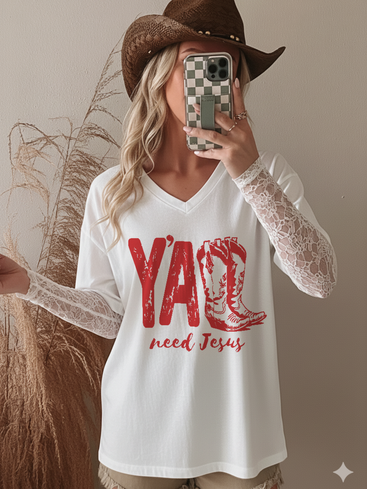 Y'all Need Jesus V Neck