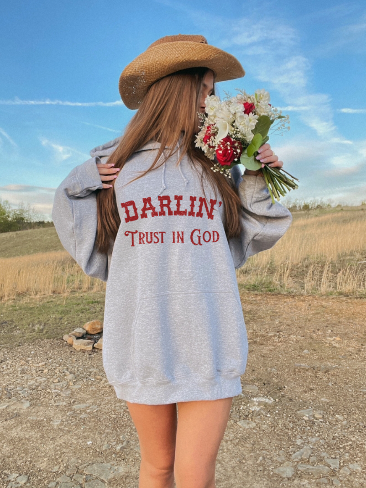 Darlin' Western Font Trust In God Hoodie