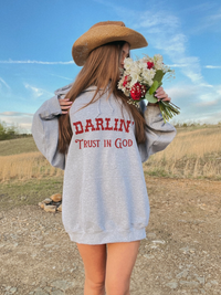 Darlin' Western Font Trust In God Hoodie