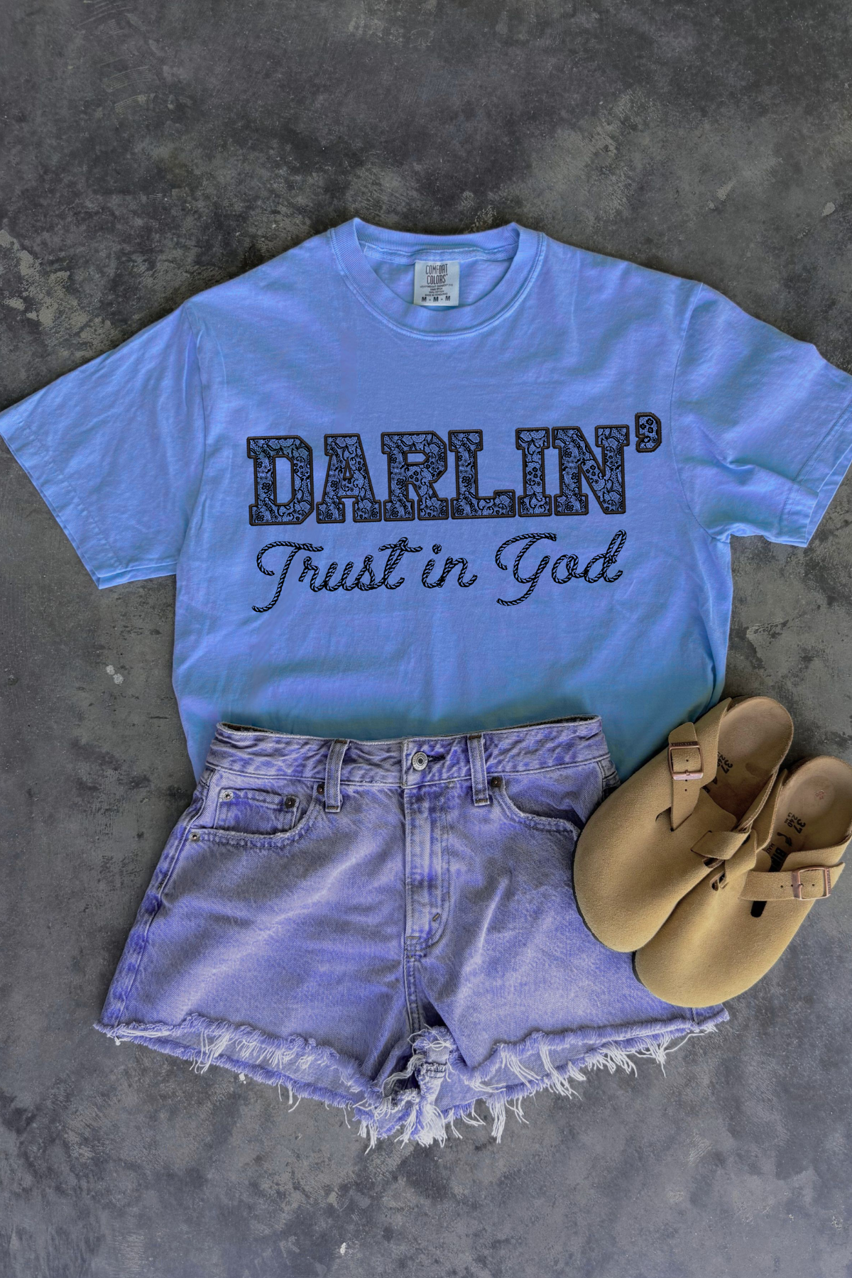 Lace Font Darlin Trust in God Shirt