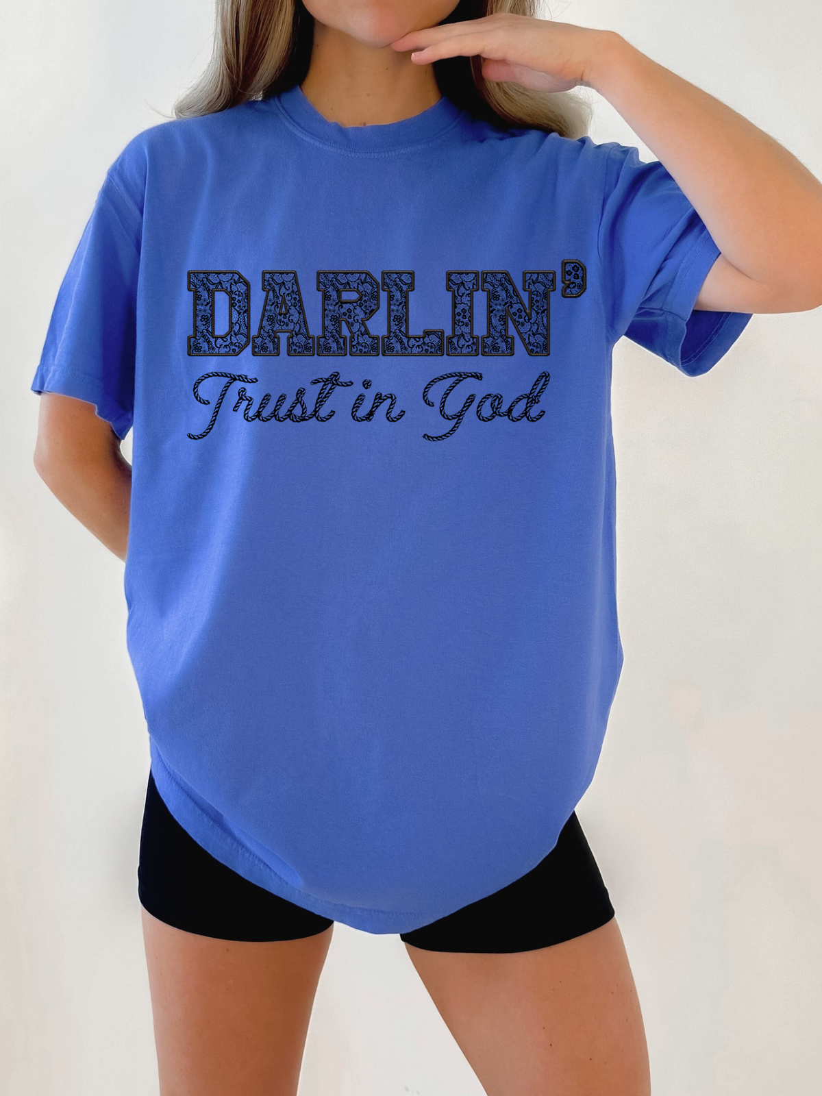 Lace Font Darlin Trust in God Shirt