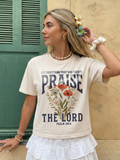 Flower Praise The Lord Boxy Tee