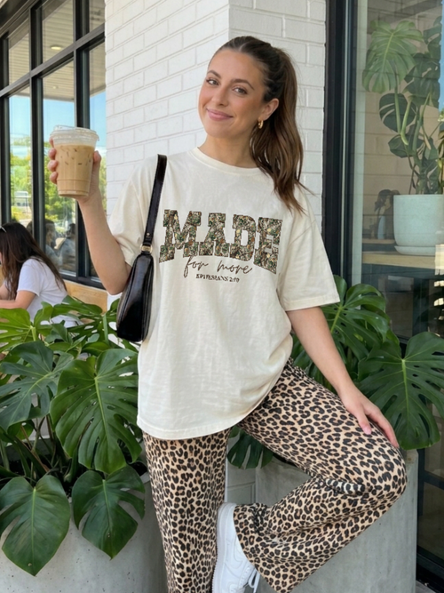Camo Font Made For More Shirt