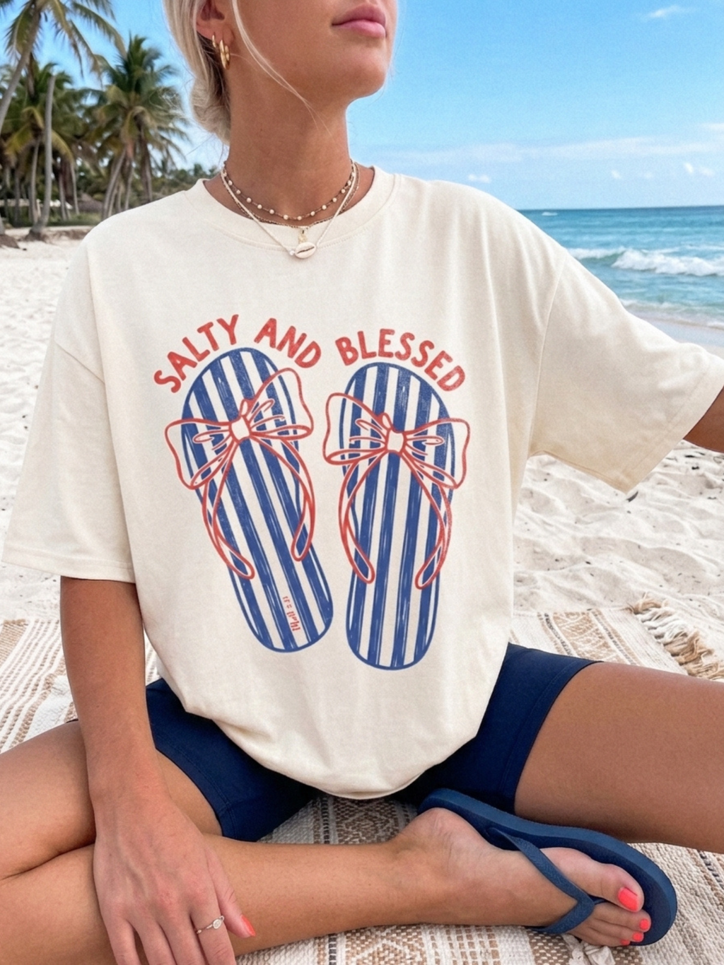 Salty and Blessed Sandals Shirt