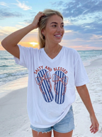 Sandals Salty and Blessed V Neck