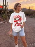 Leopard Star God Is With You Shirt