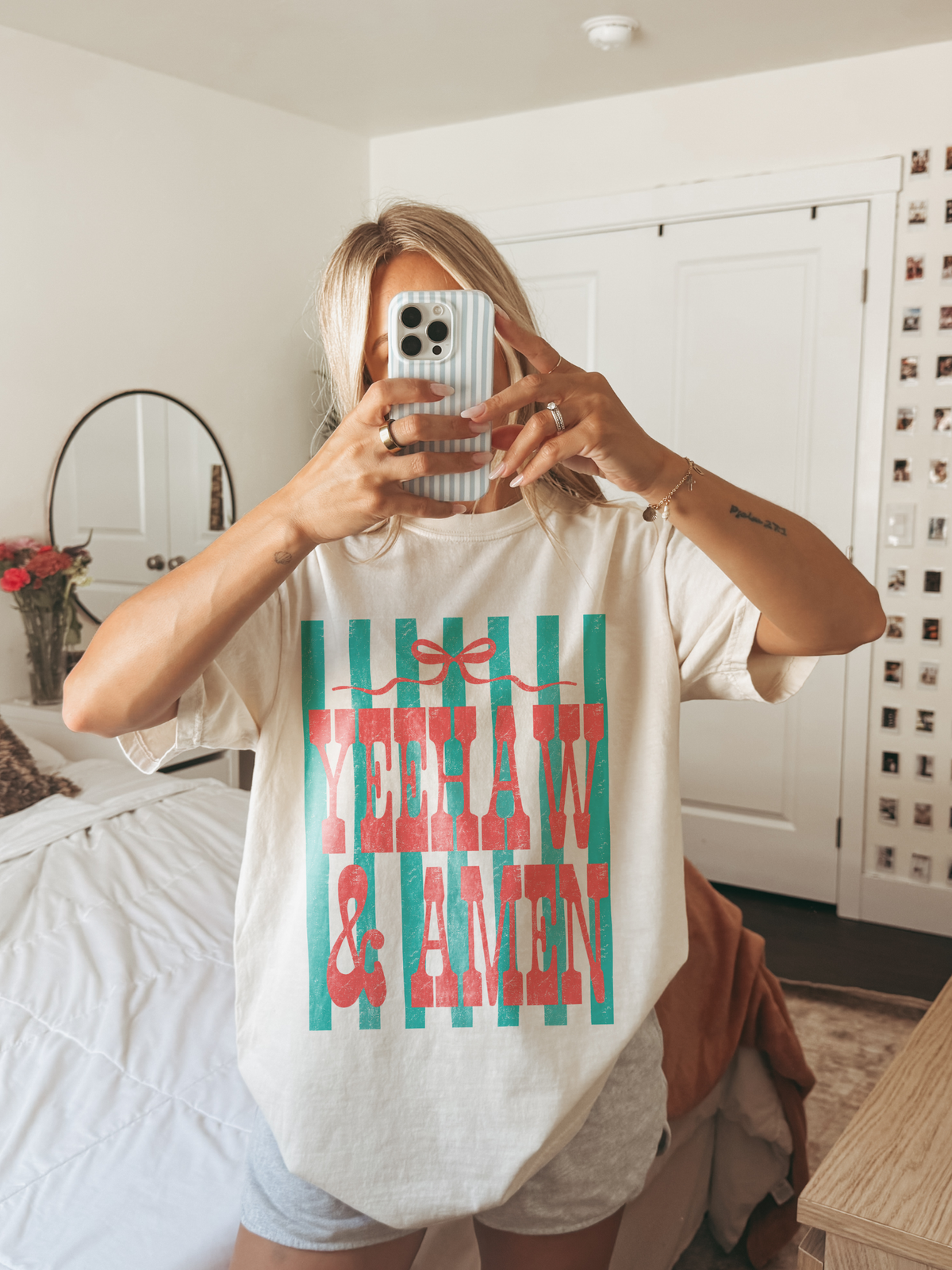Yeehaw & Amen Ribbon Shirt
