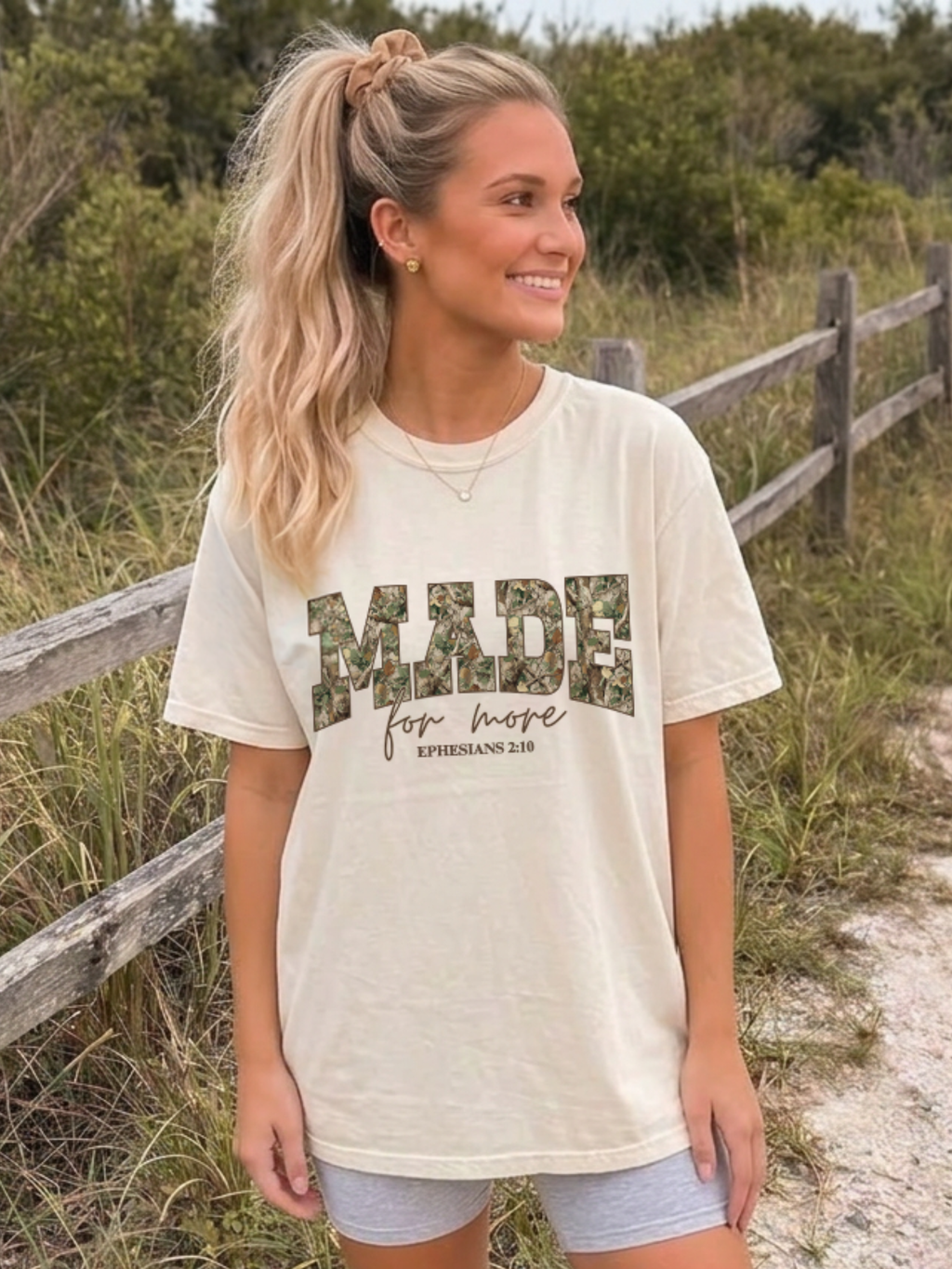 Camo Font Made For More Shirt