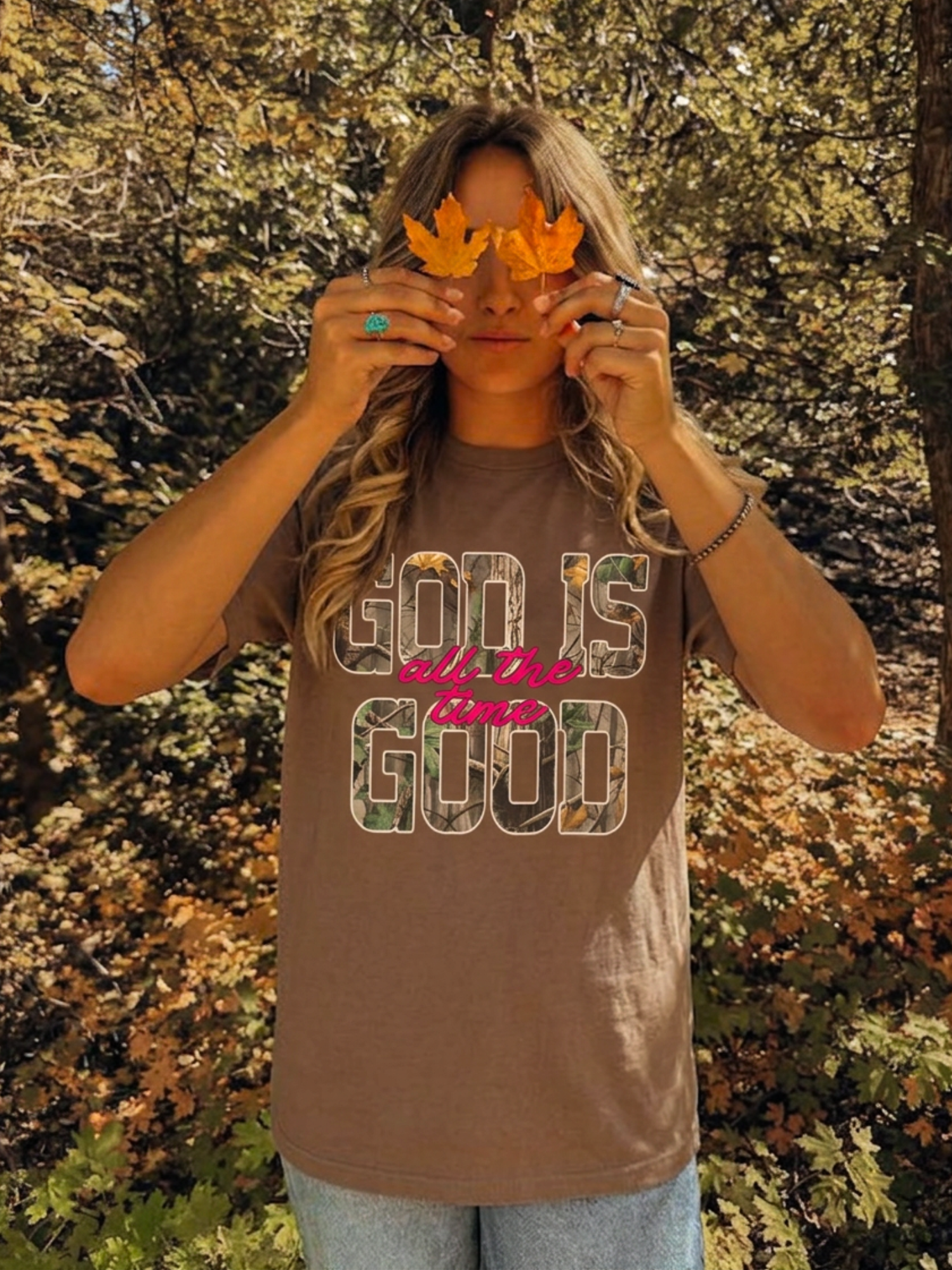 Camo Font God is Good Shirt