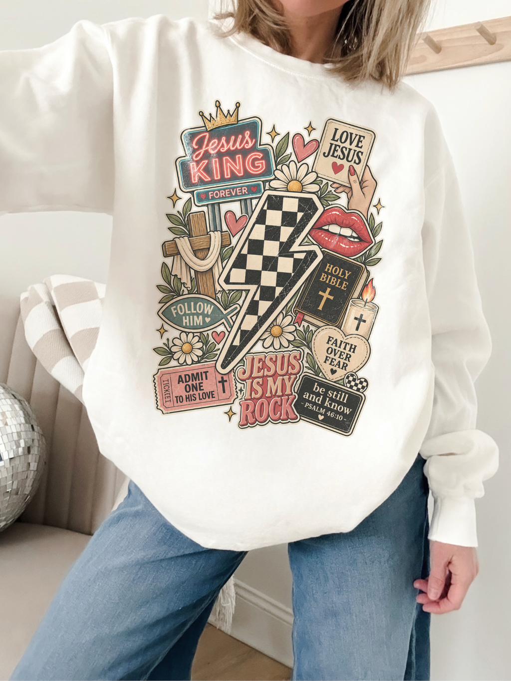 Western Collage Jesus Sweatshirt