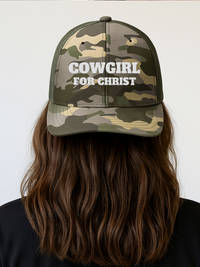 Cowgirl for Christ Camouflage Trucker Hat