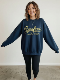 Yellow Font Yeehaw Amen Sweatshirt