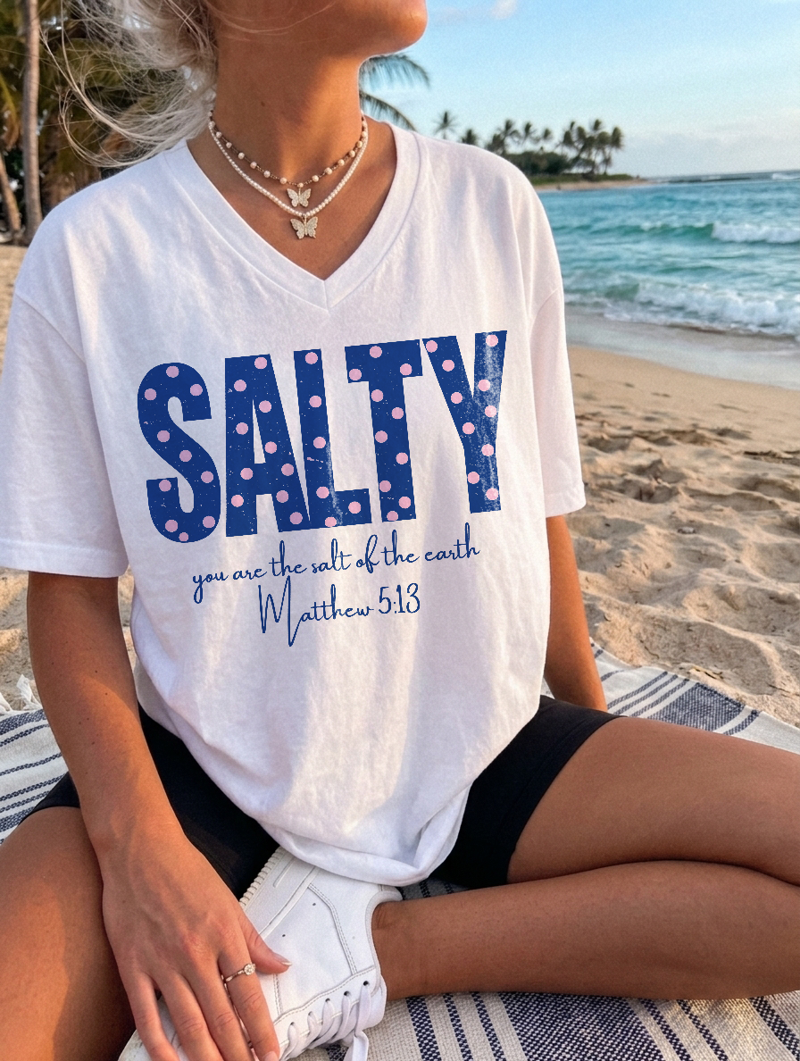 Polka Dot Print Salt of Earth Shirt