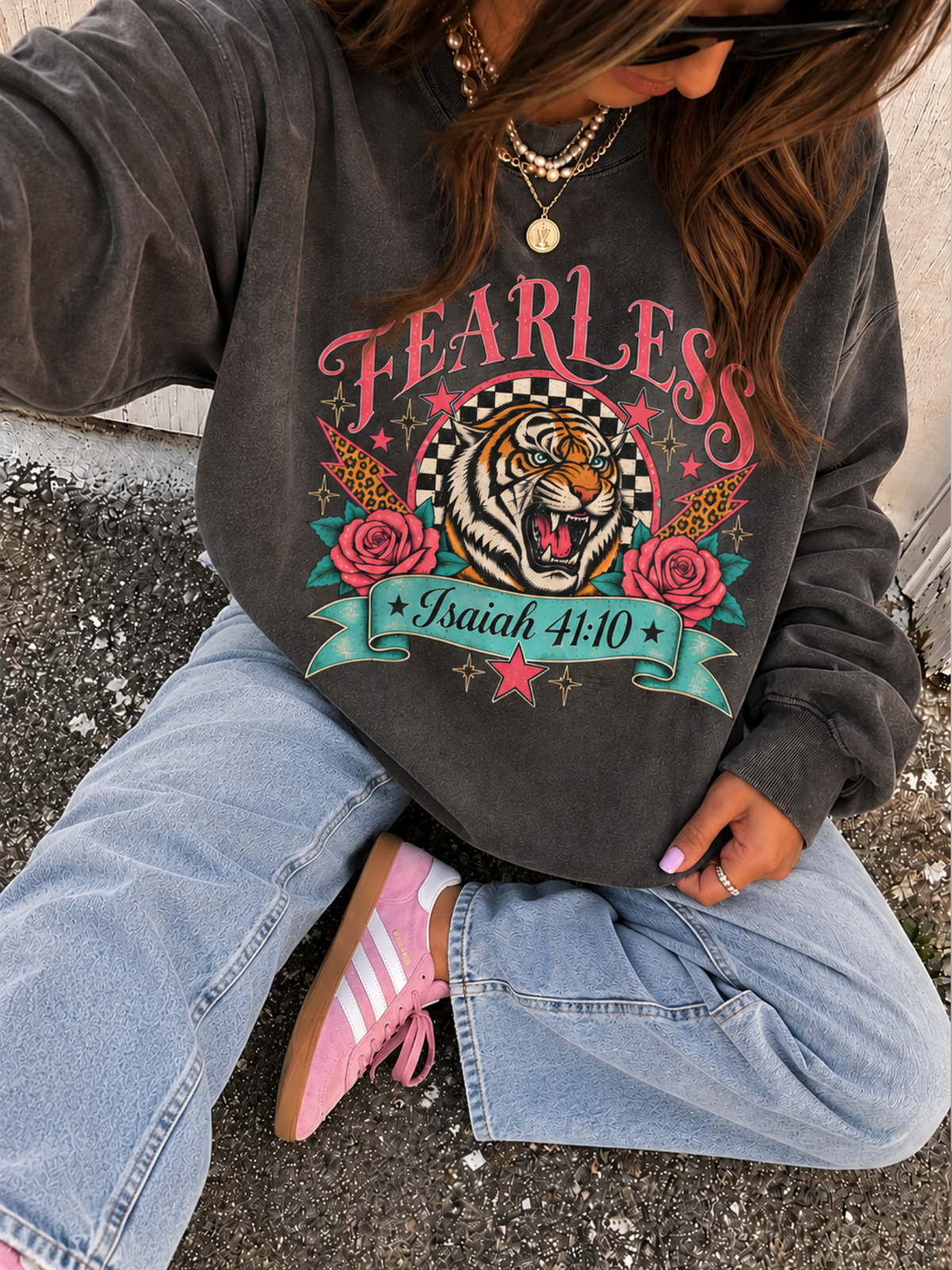 Retro Tiger Fearless Sweatshirt