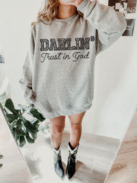 Lace Font Trust in God Sweatshirt